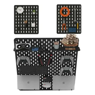 Pegboard M Premium Mdf Setup Gamer Home Office Preto Top Ful