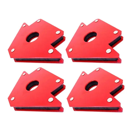 Pack 4 Escuadras Magneticas Medianas Para Soldar 25 Lbs