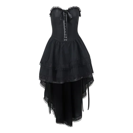Faldas Cortas Vestidos Góticos De Manga Larga For Mujer
