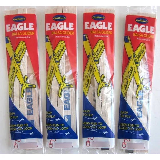 Big Game Toys 4 Eagle F-15 Balsa Madera Avion Planeador Jet