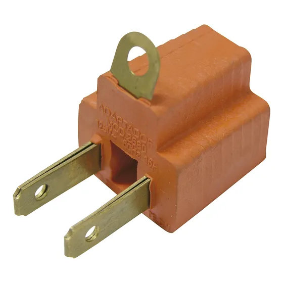 Paq C/50 Adaptador Clavija De Aterrizado A Polarizado Pvc, 2