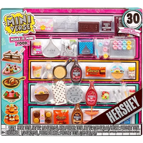 Miniverse Make It Mini Food Hershey's - Multipack 30 Piezas y 5 Recetas, A partir de 8 Años