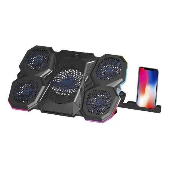 Base Refrigerada P/ Notebook 17,3 Gamer Rgb Nbc-300bk C3tech Cor Preto
