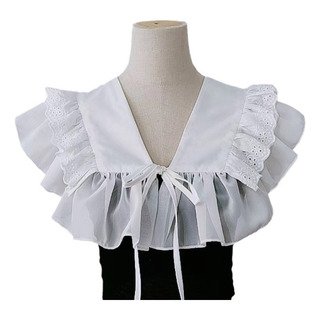 (w) Blusa Con Cuello De Encaje Y Solapa Extendida Ancient Ar (w) Blusa Con Cuello De Encaje Y Solapa Extendida Ancient Ar