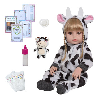 Bebê Reborn Roupa De Vaquinha Vários Itens Pode Dar Banho Bebê Reborn Roupa De Vaquinha Vários Itens Pode Dar Banho