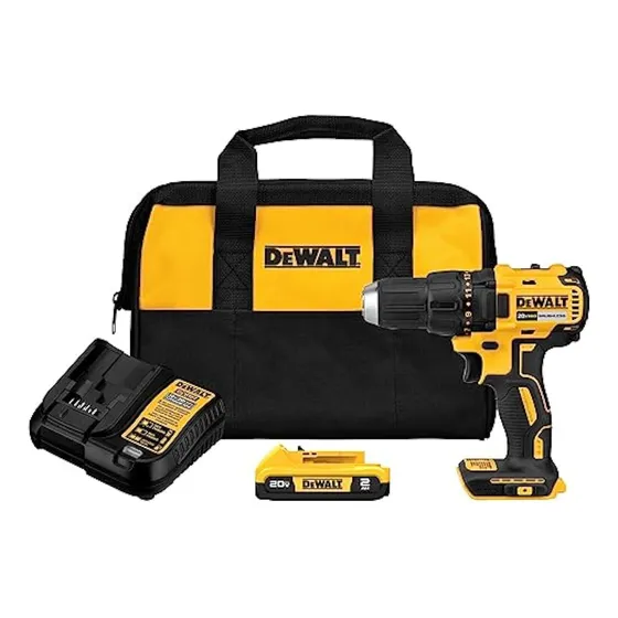 Taladro Inalámbrico Dewalt 20 V Max, 1/2 Pulgada, 2
