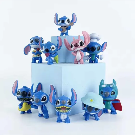 Set De 10 Figuras Coleccionables Stitch