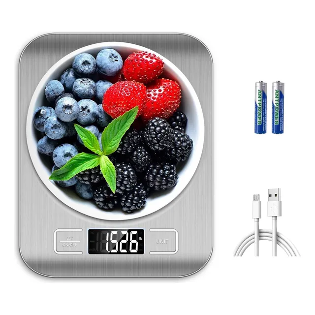 Báscula Digital Cocina Alimentos Acero Inoxidable 10kg/1g