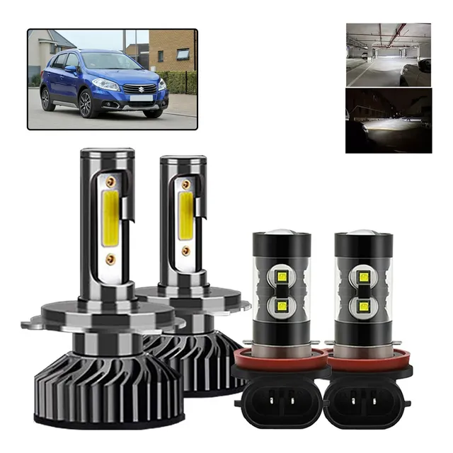 Cd- Kit De Focos Led H4 H11 Luz Alta/baja/niebla Para Suzuki