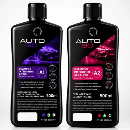 Kit Shampoo 1l Lavagem Trator Carreta Ônibus Oficina Auto90