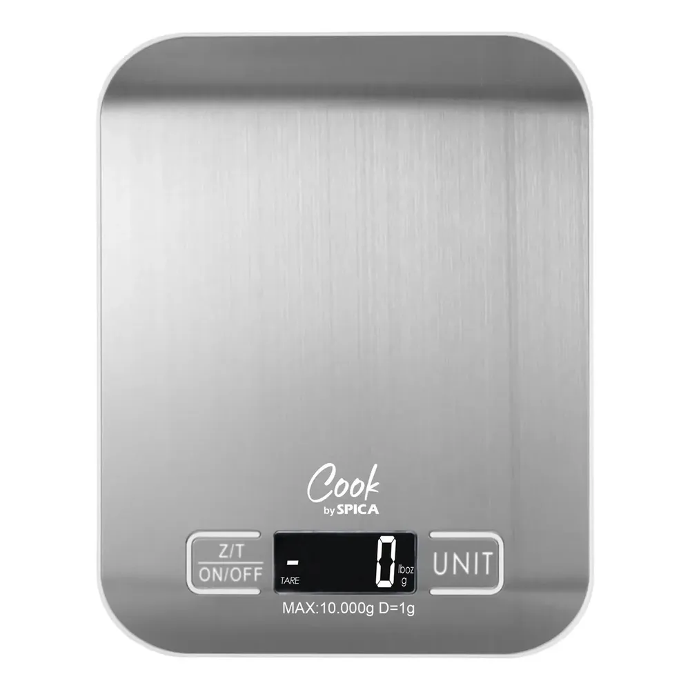 Balanza Digital De Cocina 10kg SPICA BAL-154 Electronica Acero Inoxidable Color Plateado