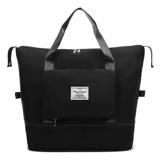 Bolso Plegable Multifunción Impermeable Color Negro