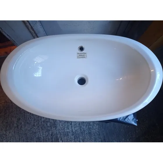 Lavamanos Ovalado Cerámica Blanco Para Baño