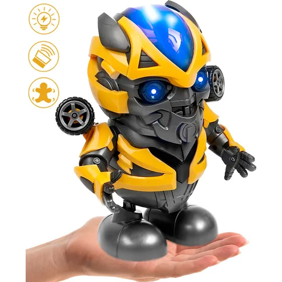 Robot Electrónico Bailarín Transformers Bumblebe Musical Luz