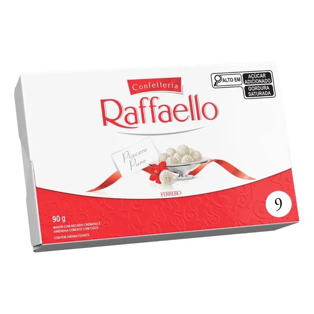 Bombom Wafer Caixa 90g 9 Unidades Raffaello