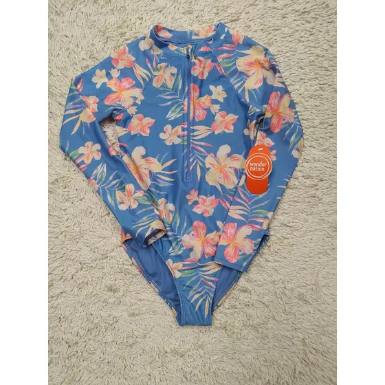 Traje De Baño Manga Larga Niña Protección Uv Talla 7-8