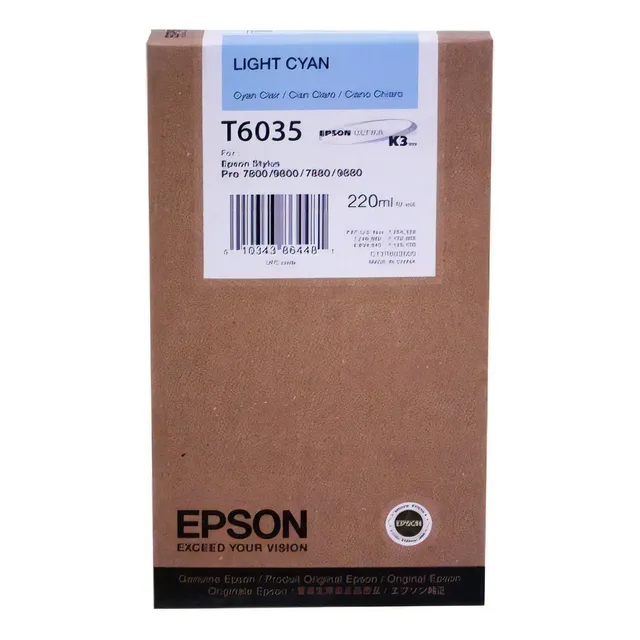 Tinta Epson Stylus Cyan Light Plotter Pro 7800/9800 220ml