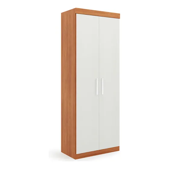 Guarda Roupa Genova Módulo 2 Portas Freijo Off White Batrol Cor Freijo Com Off White