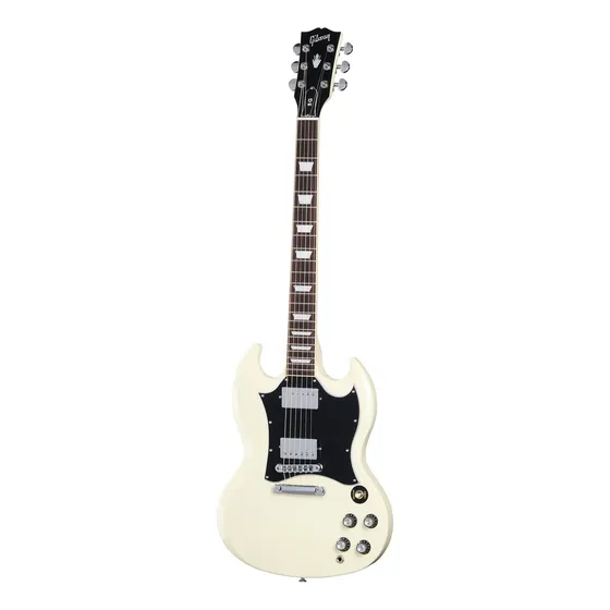 Gibson Sg Standard Guitarra Electrica Made In Usa Con Funda Color Classic White Material Del Diapasón Palo De Rosa De La India Orientación De La Mano Diestro
