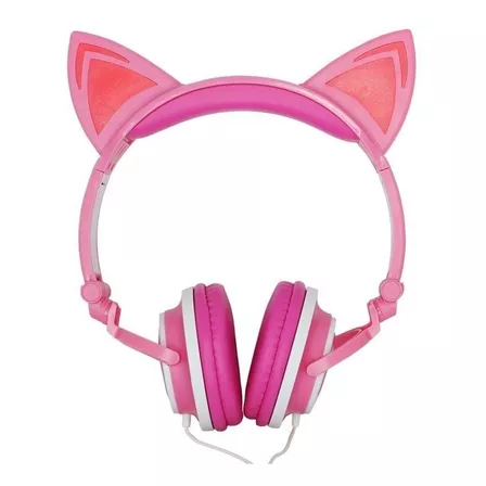 Fone de ouvido on-ear Exbom HF-C22 rosa e fúcsia