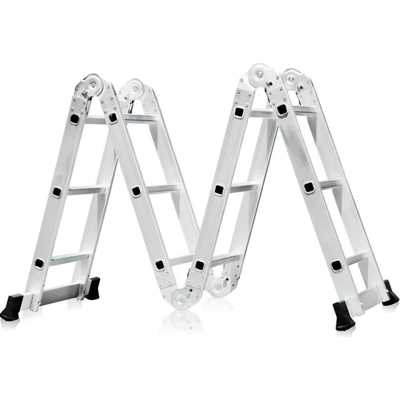 Escalera multifuncional 12 peldaños 4x3 Uzafix color gris