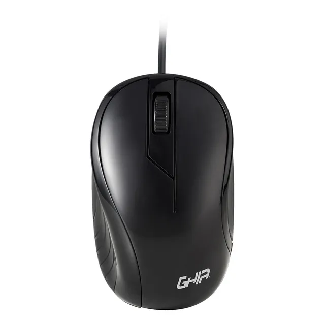 Mouse Alambrico Ghia 1200dpi 2 Botones Color Negro Gma50n /v