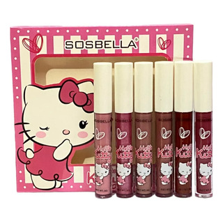 Paquete De 6 Labiales Lip Gloss Nude Hello Kitty Paquete De 6 Labiales Lip Gloss Nude Hello Kitty