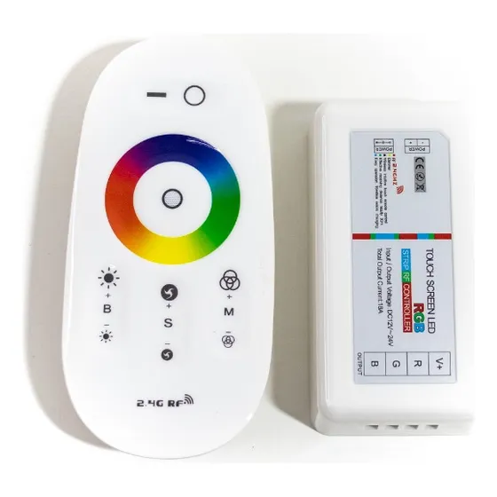 Controle Rgb Touch Wireless Luminária Refletor Piscina Tensão de operação 12V - 24V