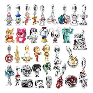 Charm Diy Color Plata De Disney Chapado Plata S925 Charm Diy Color Plata De Disney Chapado Plata S925