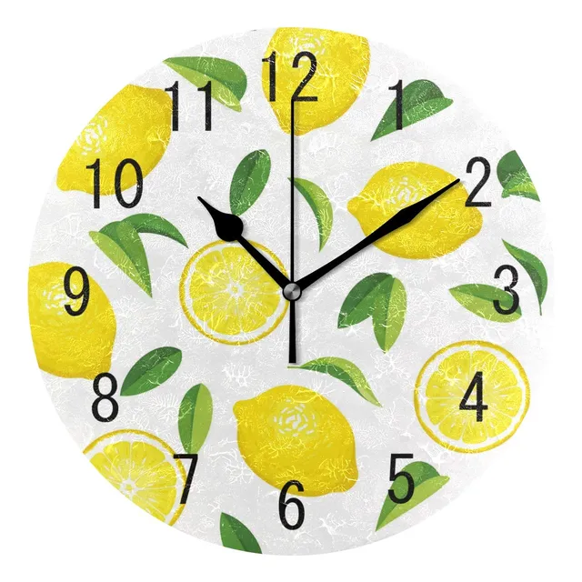 Alaza Decoracion Hogar Verano Hoja Fruta Limon 9.5  Reloj