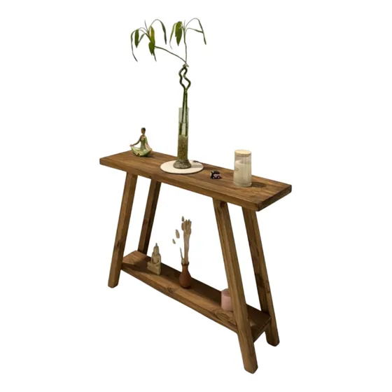 Mesa Arrime Auxiliar Recibidor Nórdico Madera 100x80x30