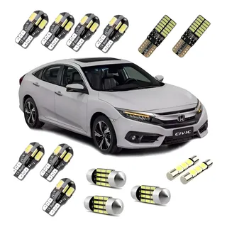 Kit Lampadas Led Premium Honda New Civic G10 2017 2018  Civic - Branco