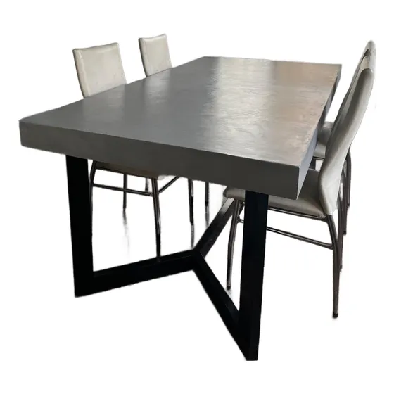 Mesa De Microcemento Alisado, Estructura De Hierro
