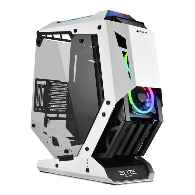 Gabinete Gamer Elite Shark Ca700 Atx Rgb Sharkoon Blanco