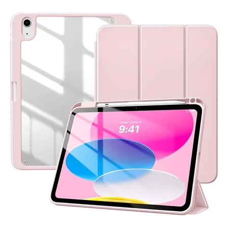Carcasa Funda Con Ranura Lapiz Para Ipad 11 Gen A16 Rosa