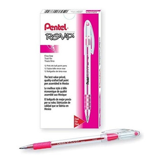 Bolígrafos Pentel Rsvp Punto Extra Fino 05 Caja Con 12 Bolígrafos Pentel Rsvp Punto Extra Fino 05 Caja Con 12