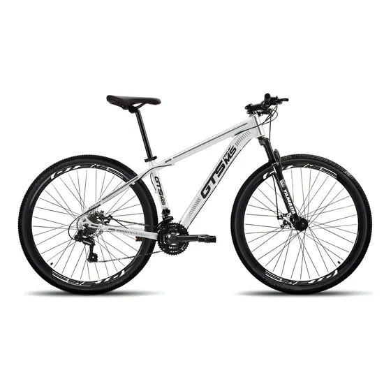 Bicicleta mountain bike GTS PRO M5 Techs 29 Aro 29 tamanho do Quadro 15" - branco