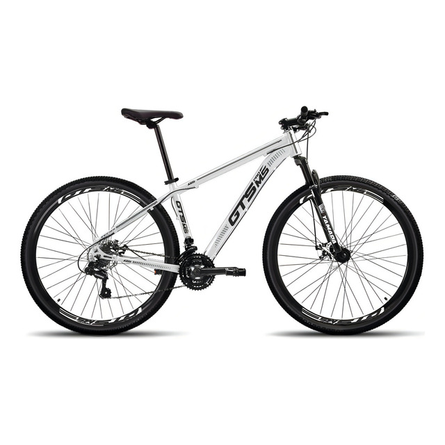 Bicicleta Mountain Bike Gts Pro M5 Techs 29 Aro 29 Tamanho Do Quadro 15 - Branco Bicicleta Mountain Bike Gts Pro M5 Techs 29 Aro 29 Tamanho Do Quadro 15 - Branco