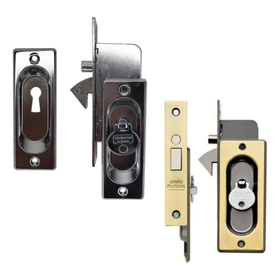 Fechadura Portas E Janela De Correr Chave Virada Cor Bronze
