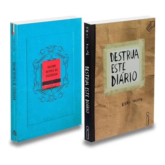 Kit Queime Depois De Escrever + Destrua Este Diário, De : Keri Smith / : Sharon Jones. Série Não Aplica, Vol. Não Aplica. Editora Sextante-intrinseca, Capa Mole, Edição Não Aplica Em Português, 2021