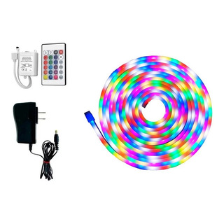 Tira Luces Neon Rgb 5mts Varias Secuencias De Luces Mg Tira Luces Neon Rgb 5mts Varias Secuencias De Luces Mg