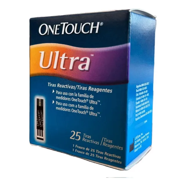 Tiras Reactivas Cintas Onetouch Ultra X 25 U. One Touch