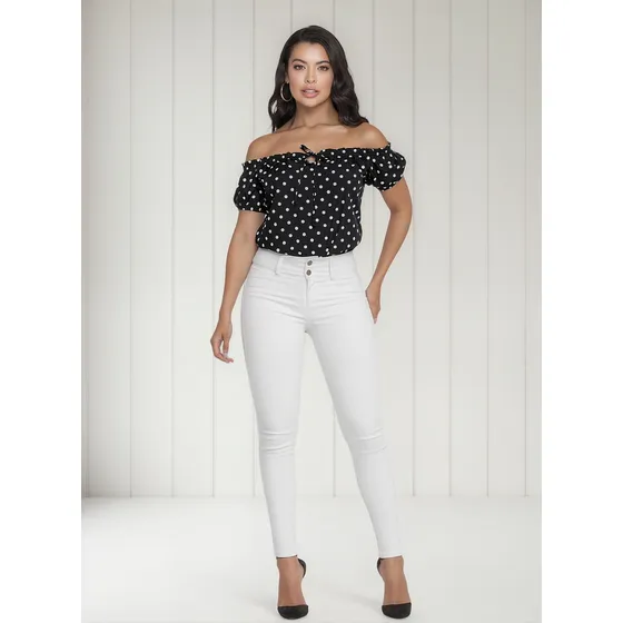 Pantalón Mujer Blanco Mp 6718