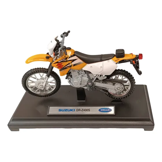 Motocicleta Suzuki Dr-z 450, Escala 1:18, 13cms Largo, Welly