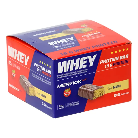 Barras Whey 17grs Proteina Mervick Protein Bar 12u