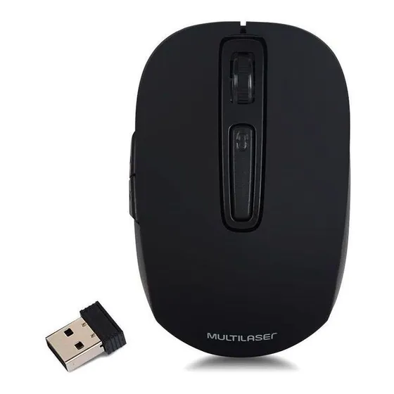 Mouse Sem Fio Recarregável Lithium 2.4ghz Usb Mo277 Preto Nf