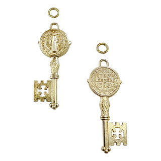 Abalorio Dije Llave San Benito 5x2cms Dorada , 24 Piezas Abalorio Dije Llave San Benito 5x2cms Dorada , 24 Piezas