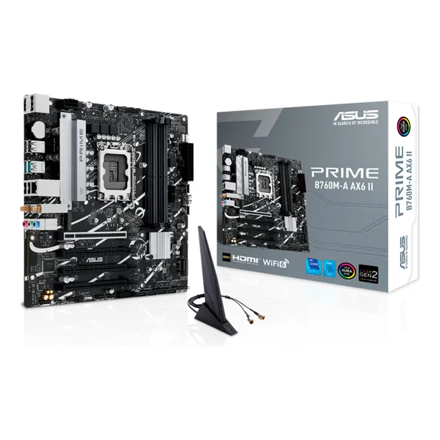 Tarjeta Madre Asus Prime B760m-a Ax6 Ii Lga1700 Ddr5 Matx