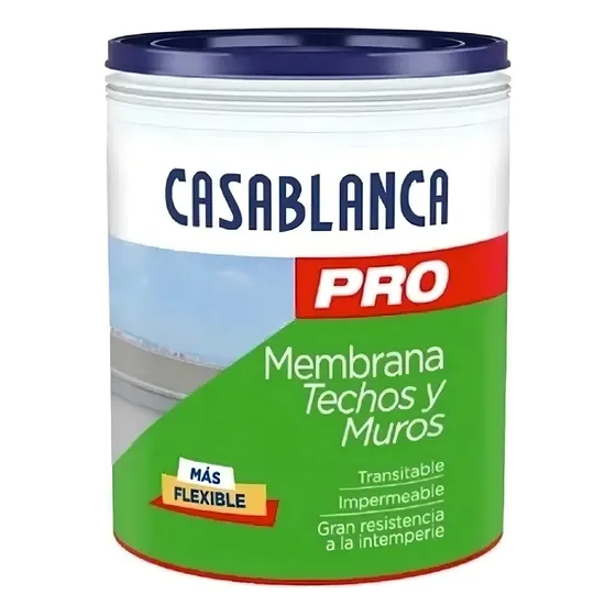 Membrana Liquida Techos Y Muros Casablanca Pro 20 Kg Color Blanco