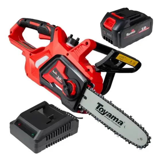Motosserra Com Bateria 18v E Carregador 127/220V Toyama Cor Vermelho Frequência 60 127/220V